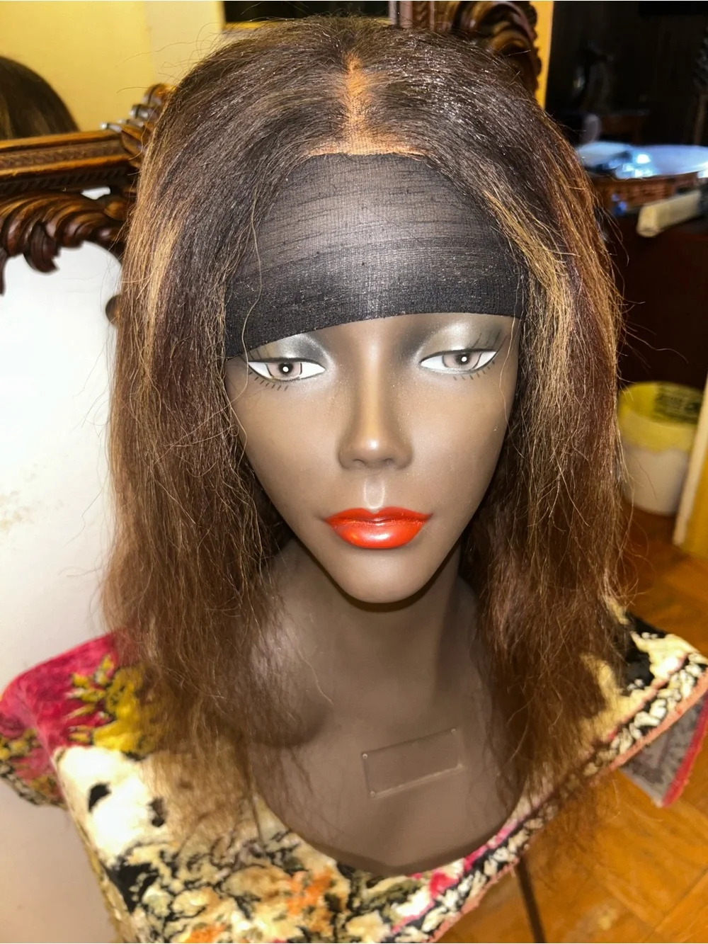 Brown Shoulder-Length Lace Front Wig